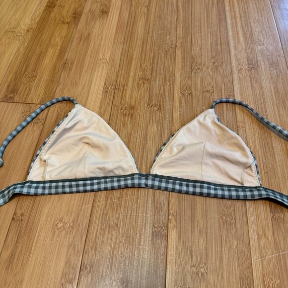 Summersalt Triangle Top and Lace-Up High Leg High Rise Bikini Bottom Gingham - Picture 6 of 10